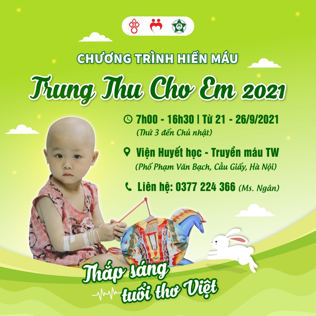 Hà Nội: Hiến máu tình nguyện mang Trung thu ấm áp tới bệnh nhi