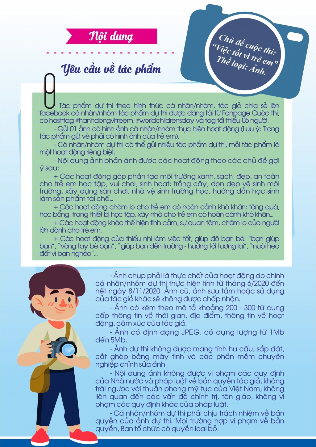 Lan tỏa hành động đẹp với cuộc thi ảnh “Việc tốt vì trẻ em”