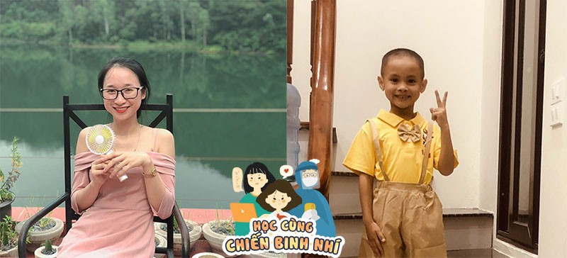 Gia sư Việt Hường cùng học trò, bé Bảo Nam 