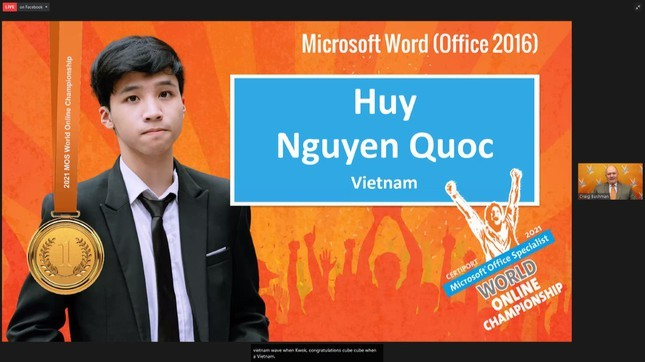 Nguyễn Quốc Huy xuất sắc giành Huy chương vàng 