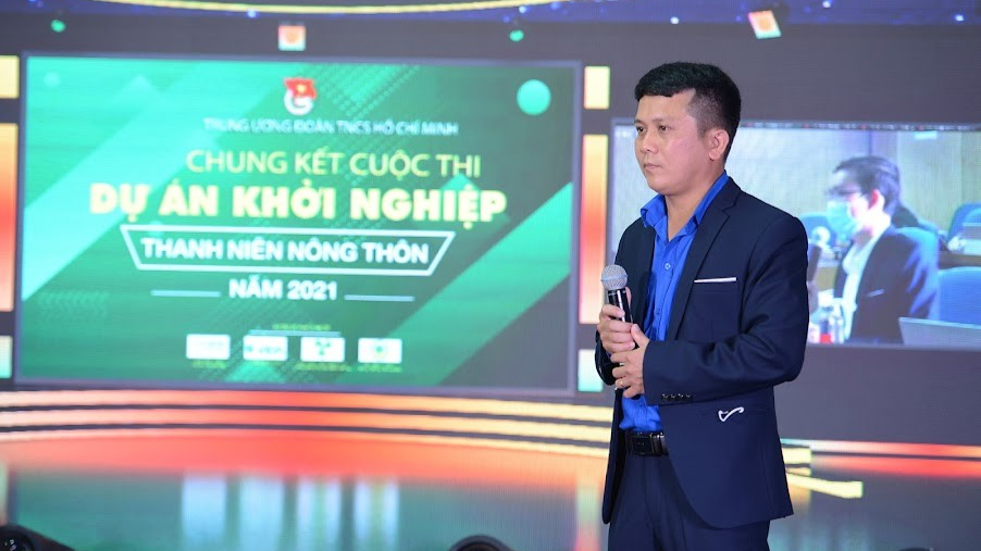 Anh Trần Văn Hoàng trình bày về dự án phát triển thương hiệu dự án cao an xoa