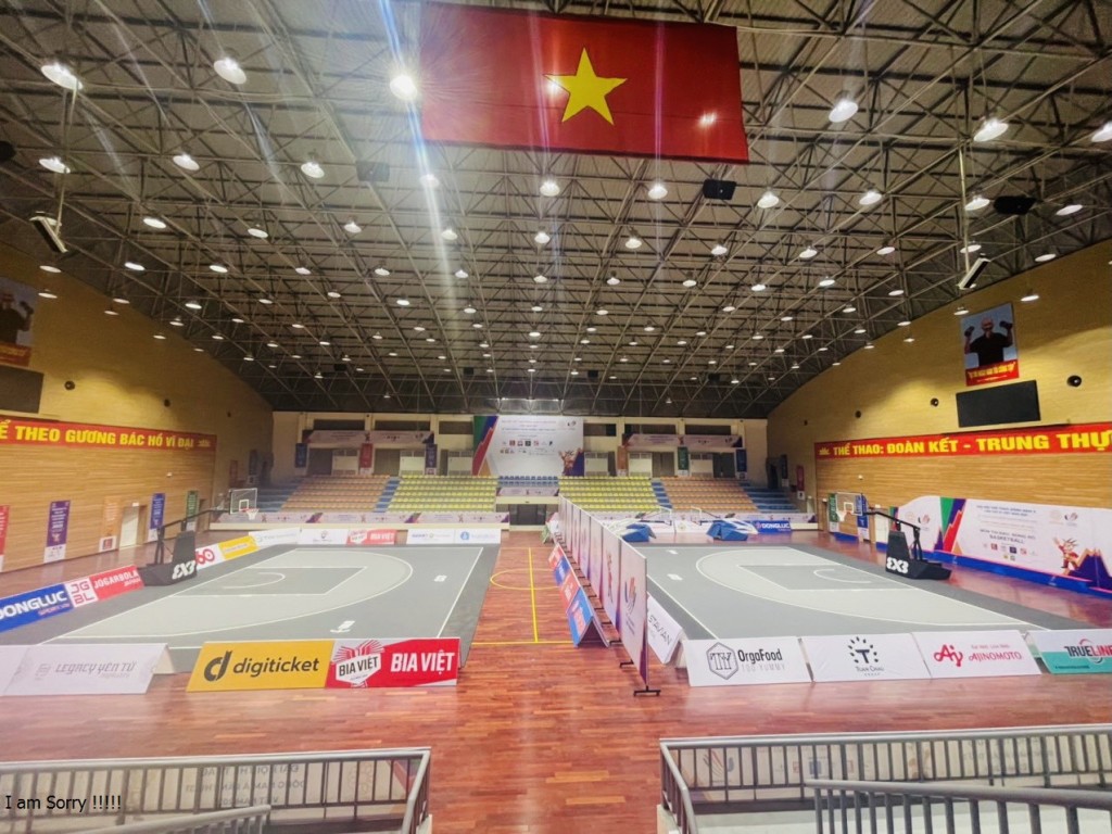 Nhà thi đấu huyện Thanh Trì sẵn sàng cho bộ môn bóng rổ tại SEA Games 31