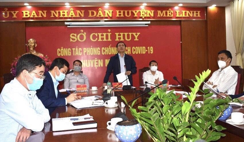 Đ/c Nguyễn Thanh Liêm - Bí thư Huyện ủy phát biểu kết luận hội nghị