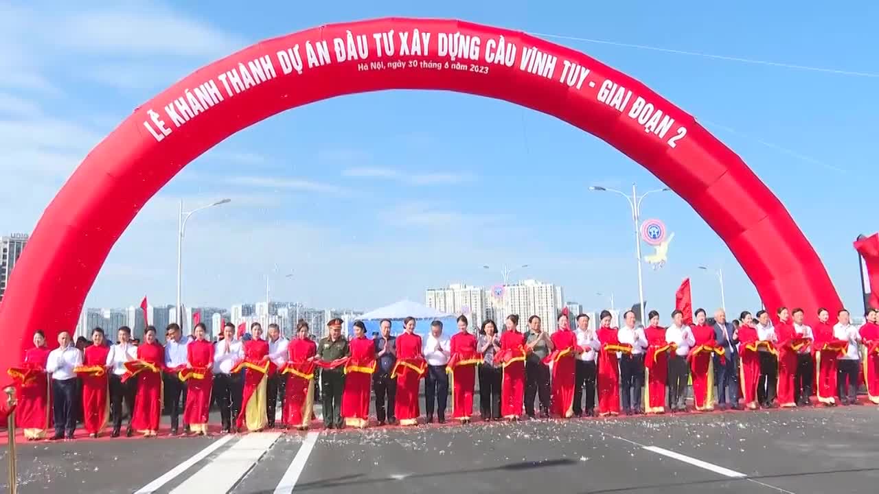 Hà Nội khánh thành dự án đầu tư xây dựng cầu Vĩnh Tuy - giai đoạn 2