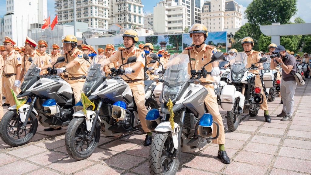 Gần 700 CSGT tăng cường về Hà Nội phục vụ diễu binh A80
