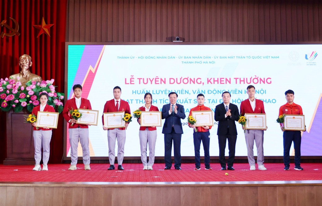 Hà Nội: Tuyên dương huấn luyện viên, vận động viên đạt thành tích xuất sắc tại SEA Games 31