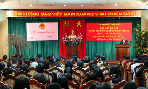 Thành ủy Hà Nội kỷ niệm 87 năm Ngày thành lập Đảng Cộng sản Việt Nam