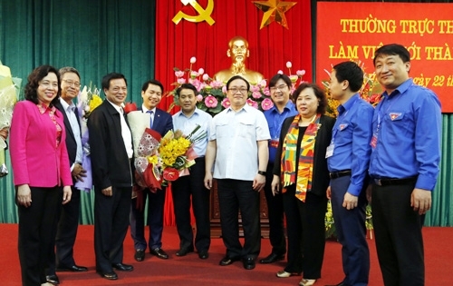 Thường trực Thành ủy Hà Nội làm việc với Thành đoàn Hà Nội