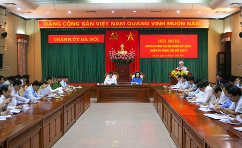 Thành ủy Hà Nội tổ chức giao ban công tác nội chính quý I-2017
