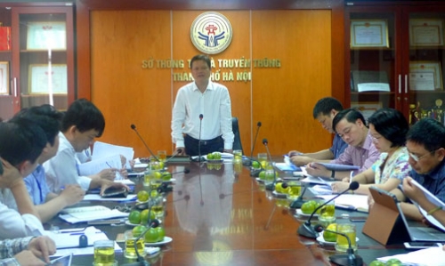 Đoàn giám sát của Ban Thường vụ Thành ủy Hà Nội làm việc tại Sở Thông tin và Truyền thông