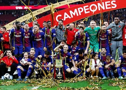 Sevilla 0-5 Barcelona: Barca đoạt cúp Nhà vua