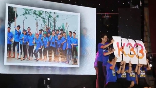 Đội Tình nguyện xung kích HV Báo chí tuyên truyền nhảy flashmob