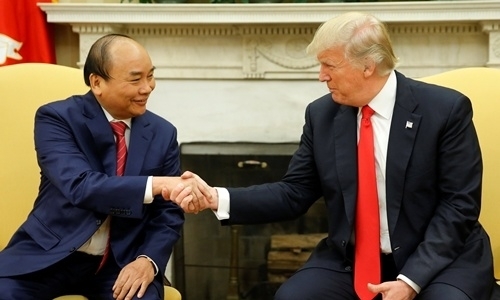 Thủ tướng Nguyễn Xuân Phúc hội đàm với Tổng thống Mỹ Donald Trump