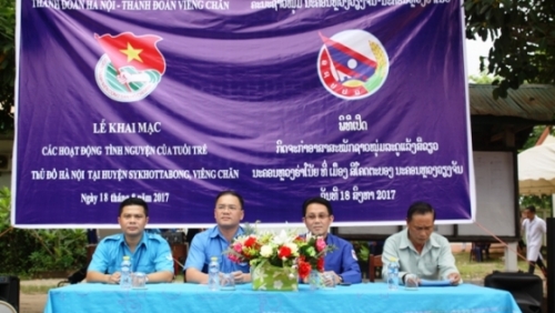 Sôi nổi các hoạt động tình nguyện của Tuổi trẻ Thủ đô tại Sikhottabong - Lào