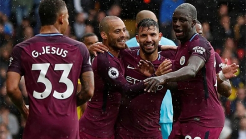 Watford 0-6  Manchester City: Man City vượt Man Utd